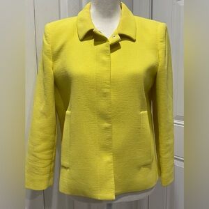 ❤️ZARA Cropped Jacket Collar 3/4 Sleeves Front Pockets, Closed Slit Back, L